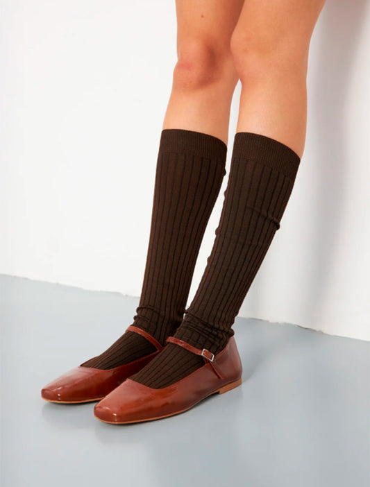 CALCETIN LARGO MARRON