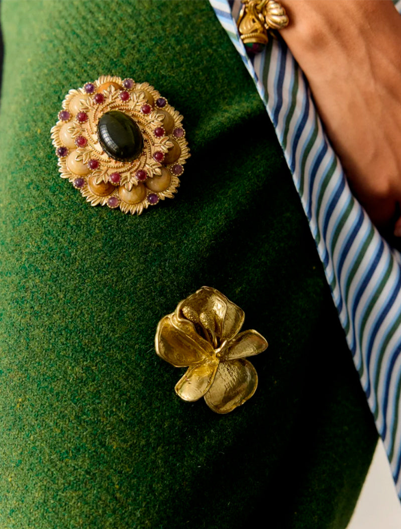 BROCHE MILDRED VERDE
