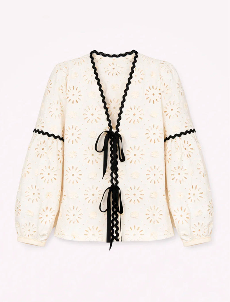 BLUSA CRISTINA TROQUELADO CRUDO