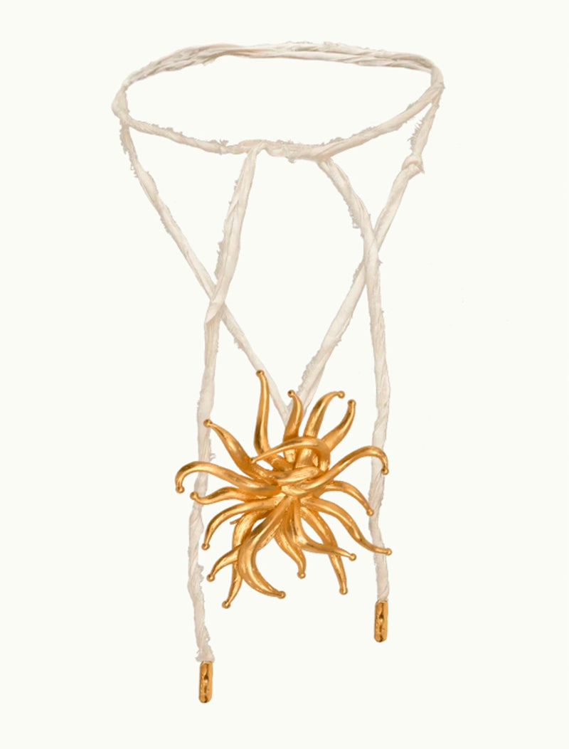 COLLAR ANEMONA SEDA