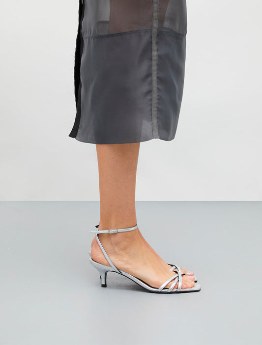SANDALIAS UMA PIEL PLATEADA