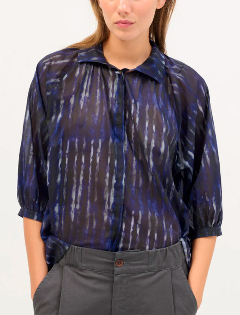 CAMISA RAYA PRINT AZUL