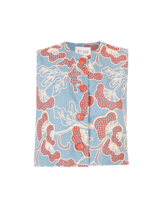 CHALECO CORAL AZUL