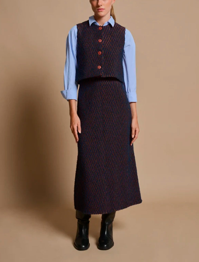 FALDA FRANKLIN AZUL MARINO