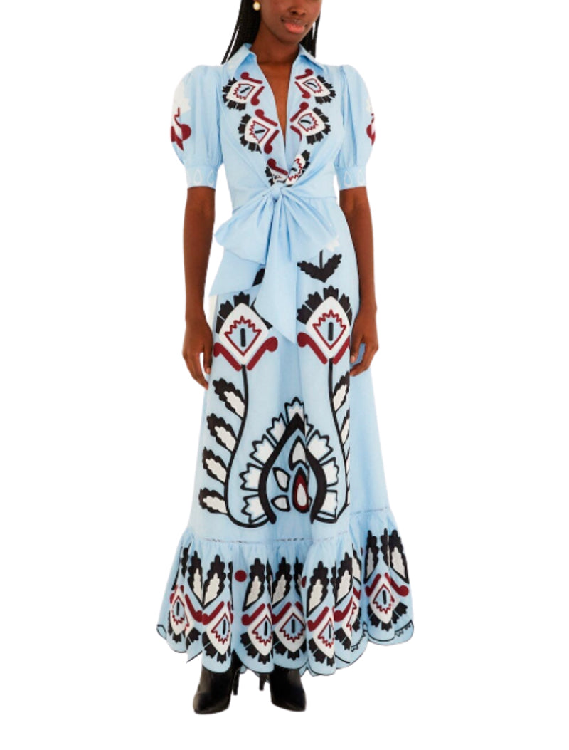 VESTIDO ARTISANAL MAXI BORDADO
