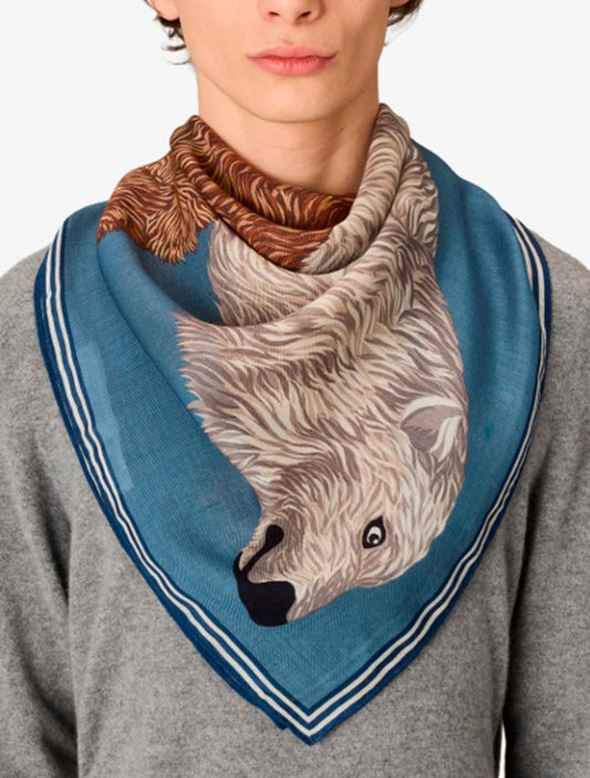 PAÑUELO OURS 100 AZUL