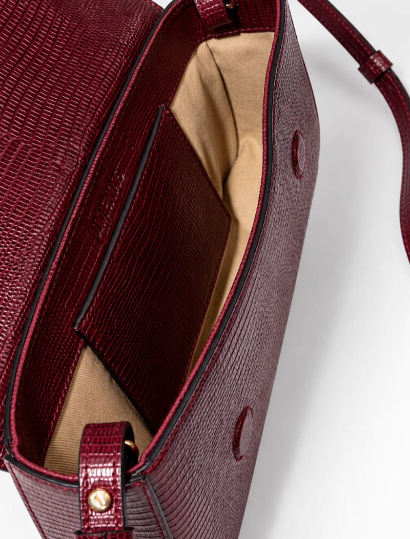 BOLSO LA BAGUETTE TEJUS VINO