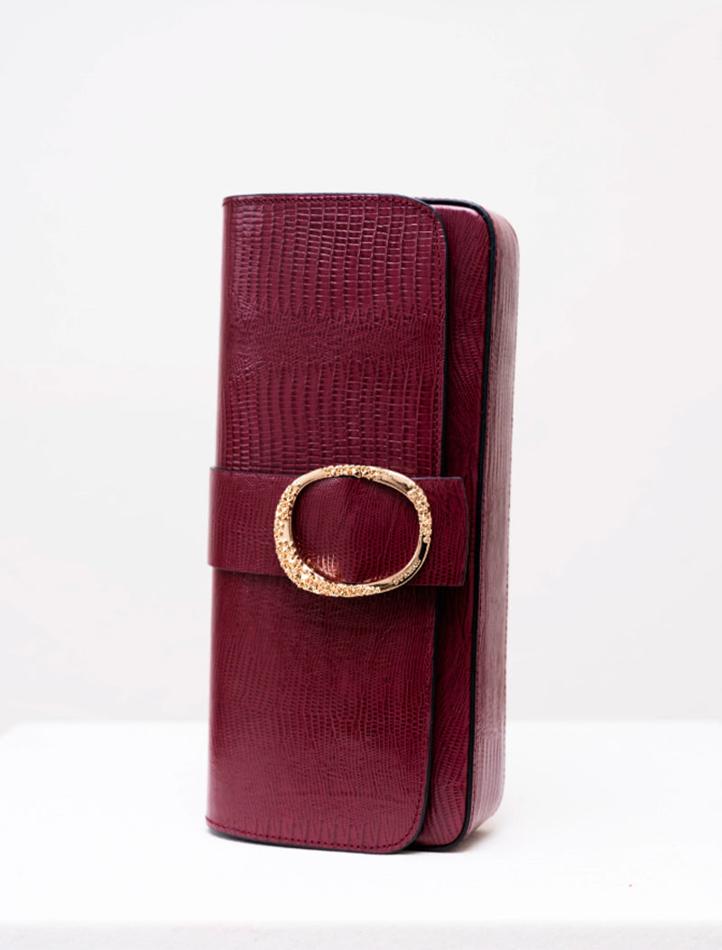 BOLSO LA BAGUETTE TEJUS VINO