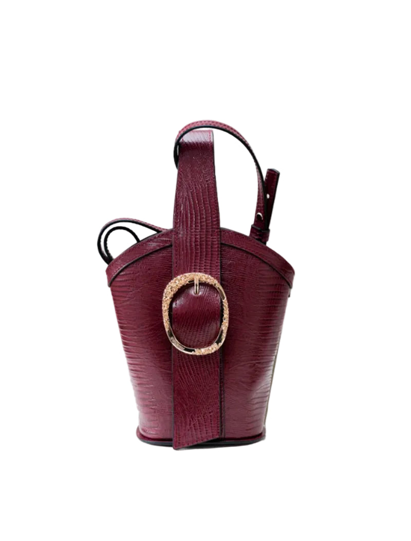 BOLSO LE CUBITO TEJUS VINO