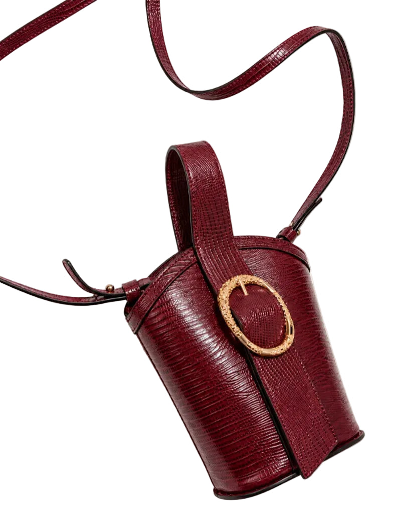 BOLSO LE CUBITO TEJUS VINO