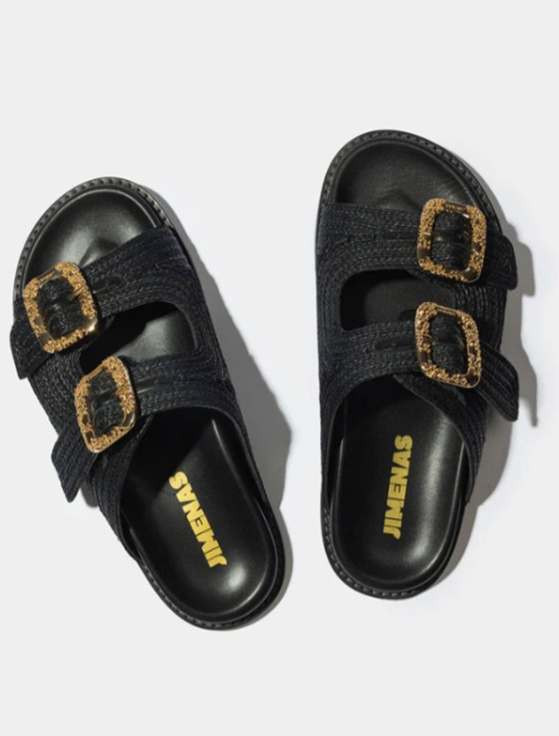 SANDALIAS CARLOTA RAFIA NEGRO