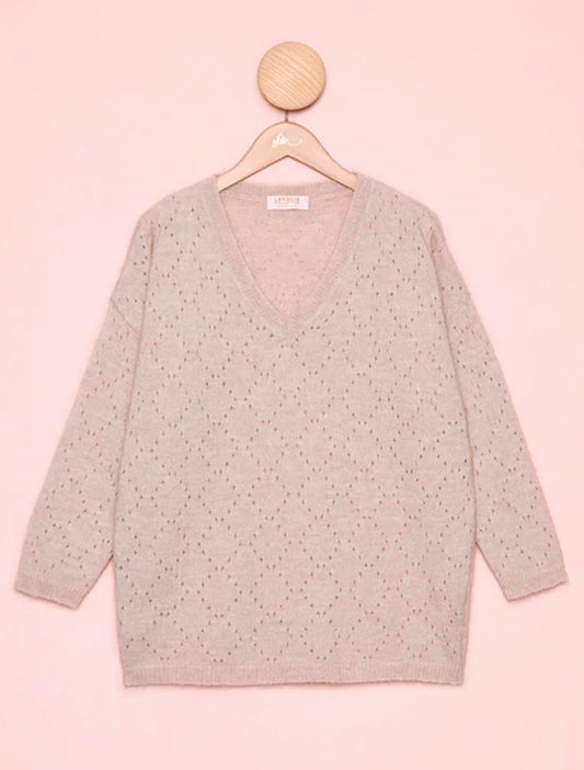 JERSEY POINTELLE BEIGE