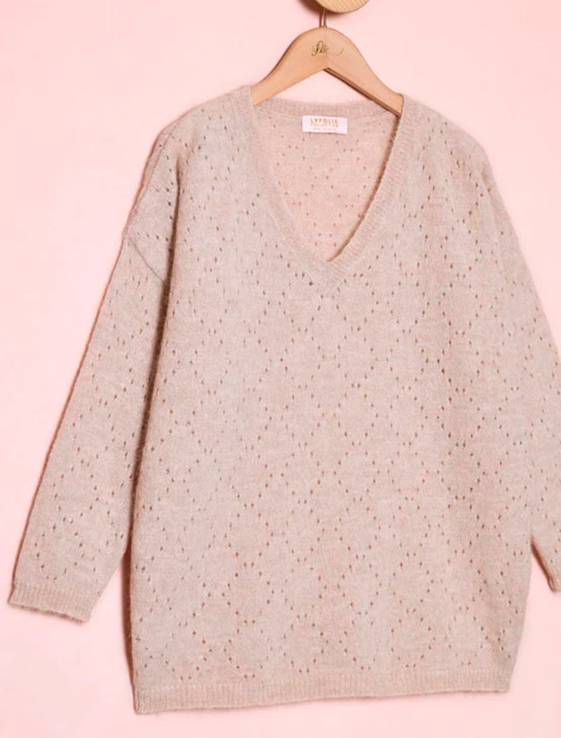 JERSEY POINTELLE BEIGE