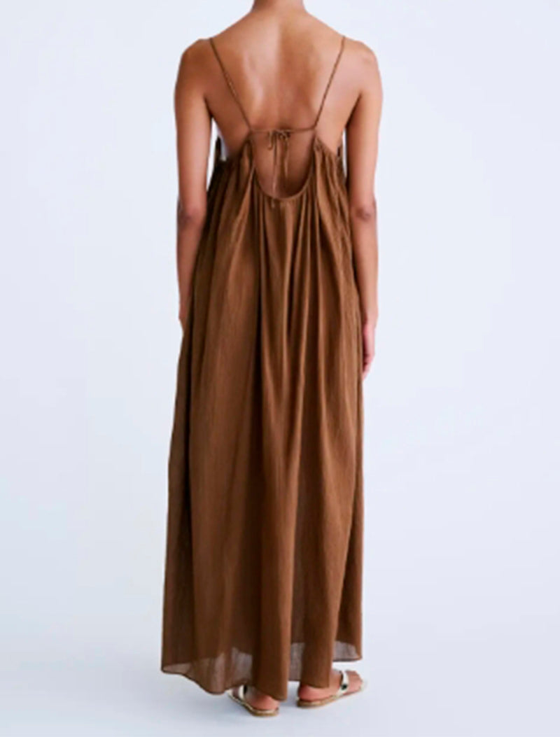 VESTIDO APRICOT MARRÓN