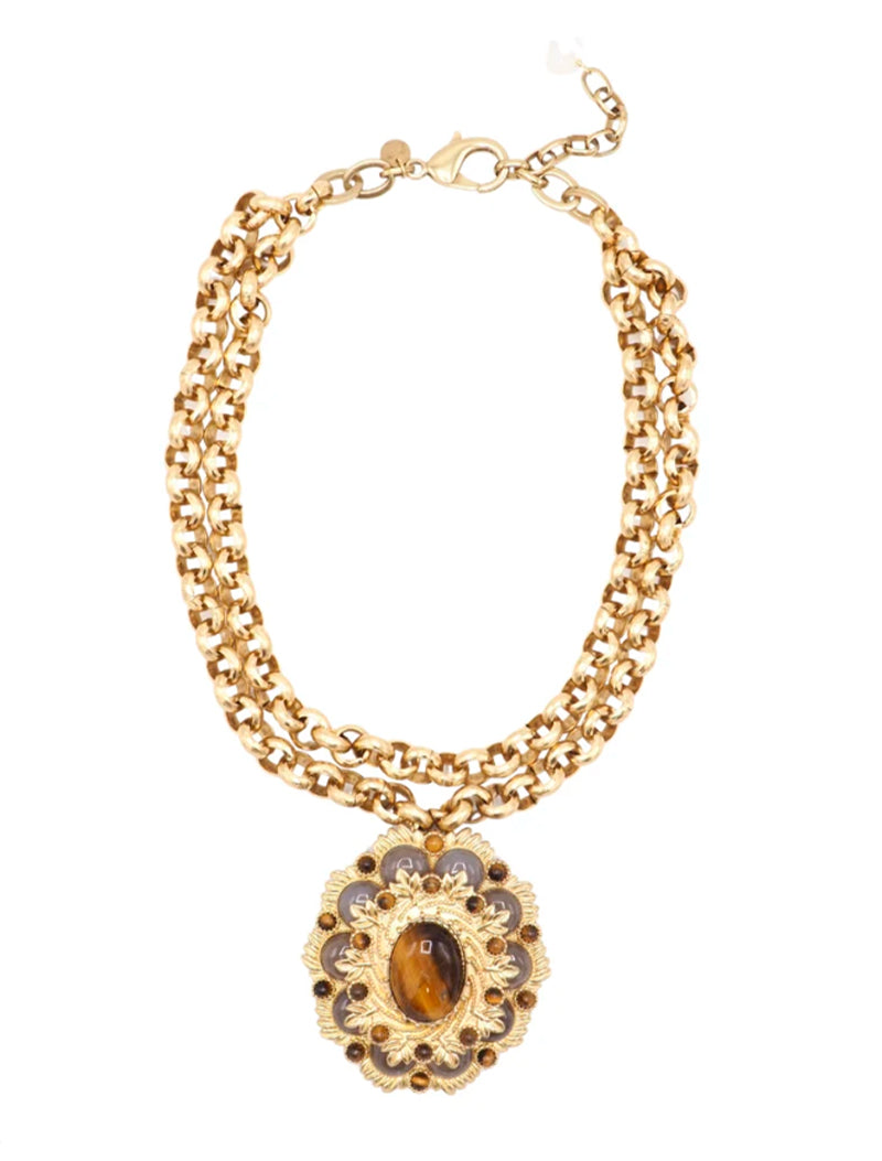 COLLAR MAGDALENA MARRON