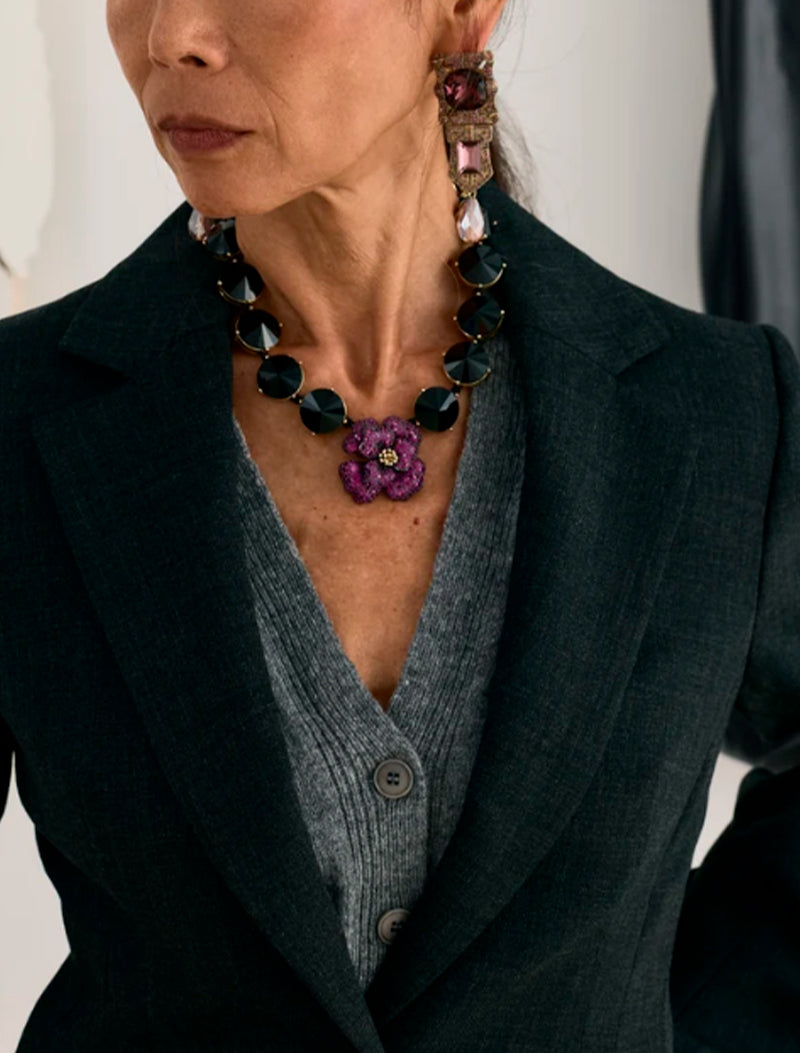 COLLAR DIANA FLOR MORADA