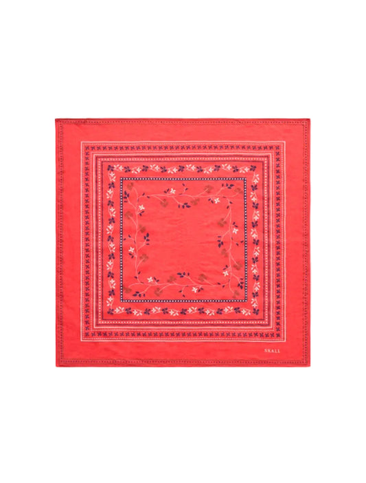 PAÑUELO FLORAL ROJO