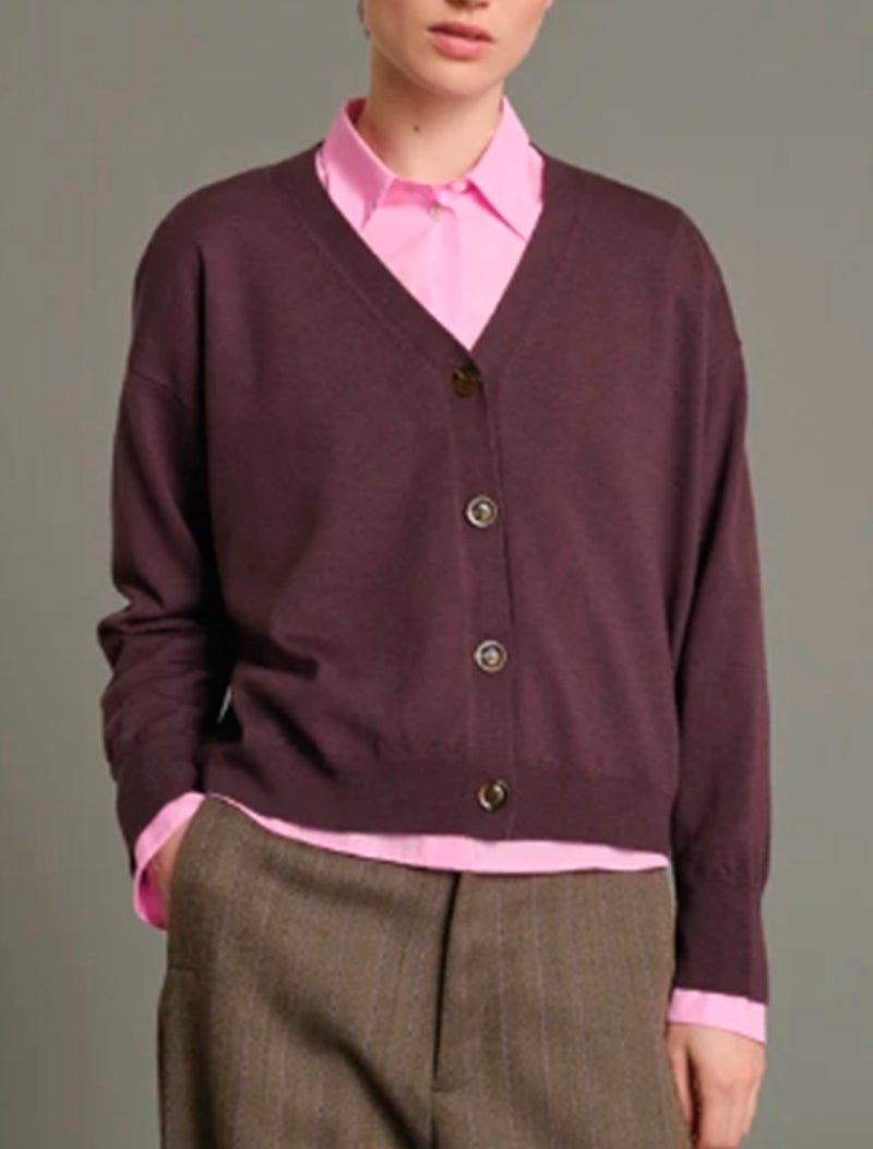 CARDIGAN IDEM MORADO
