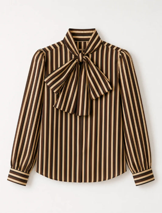 BLUSA LAZO TRIO MARRON