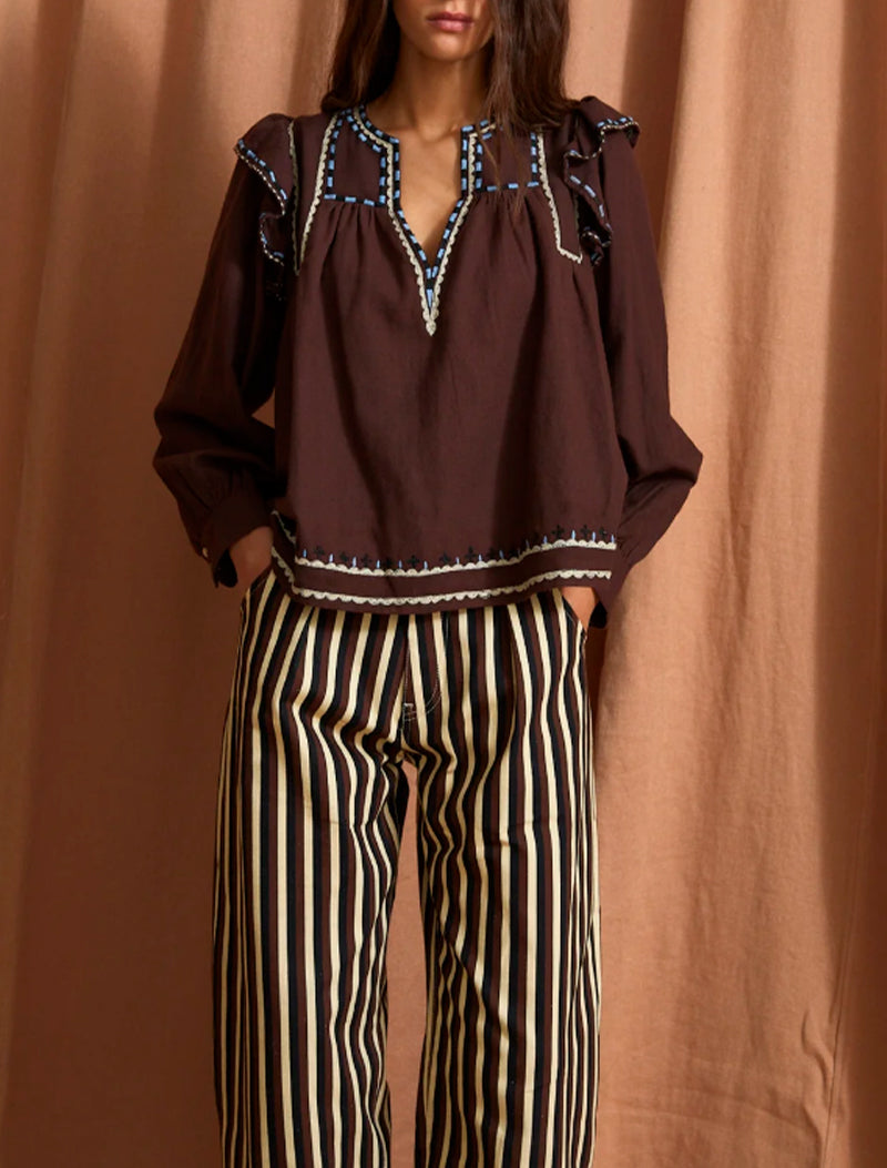 BLUSA KATMANDU TWILL MARRON