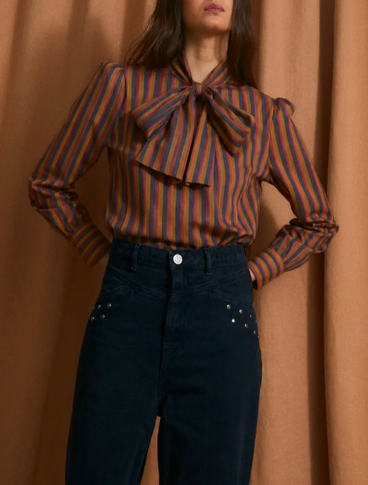 BLUSA LAZO TRIO BURDEOS