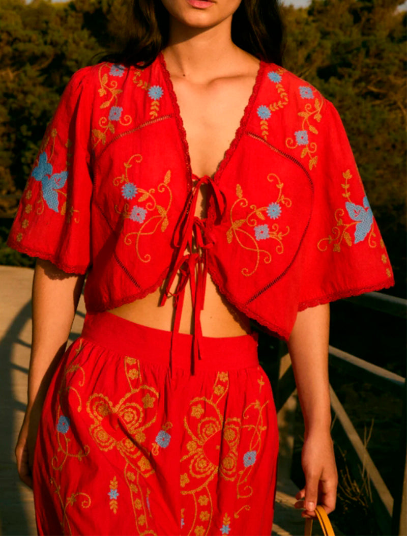 TOP AMAPOLA ROJO