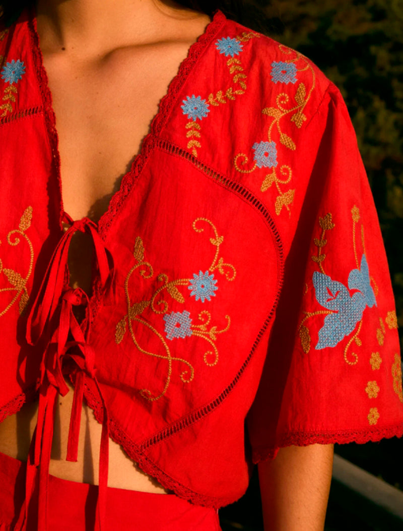TOP AMAPOLA ROJO