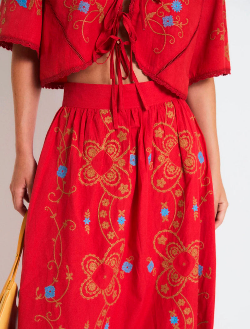 FALDA AMAPOLA ROJA