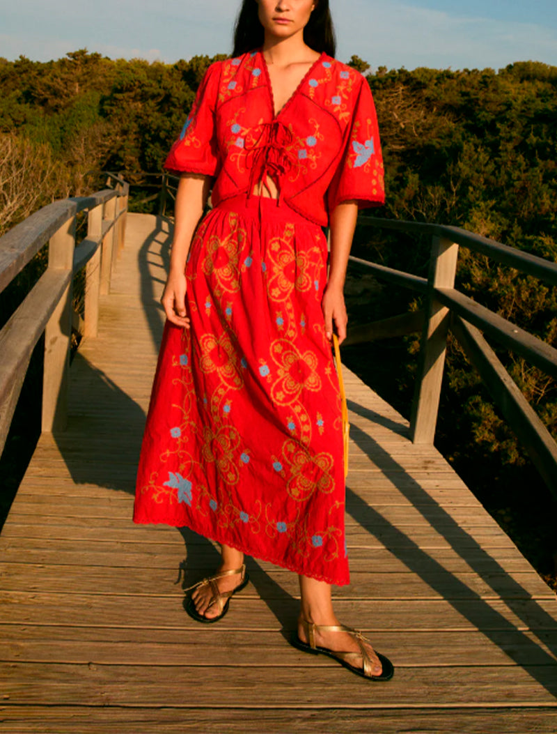 TOP AMAPOLA ROJO