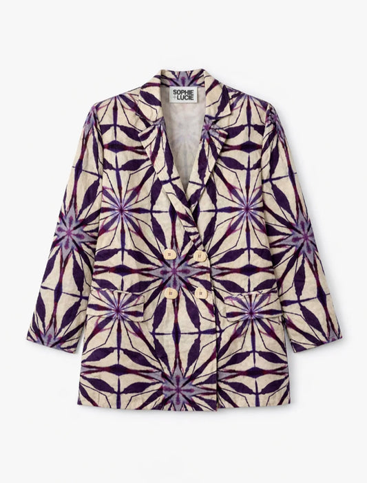 CHAQUETA ICON TIE DYE MORADO