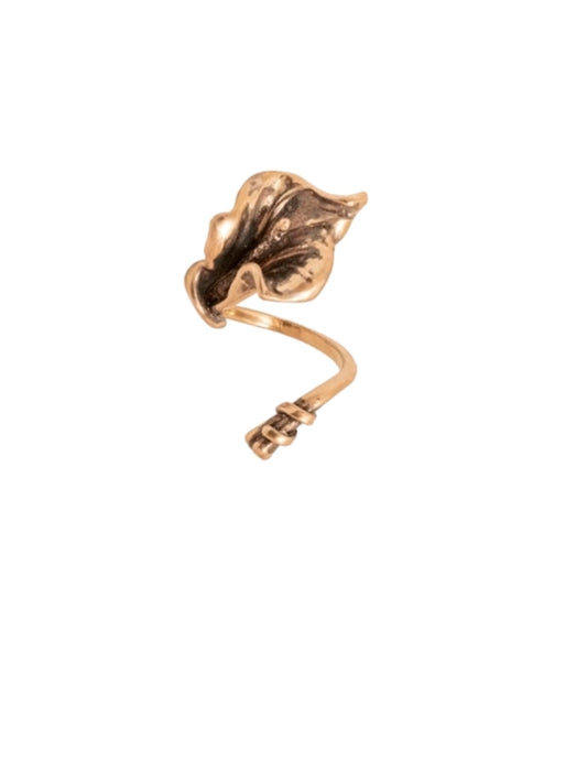 ANILLO LIRIO DE AGUA ENVEJECIDO