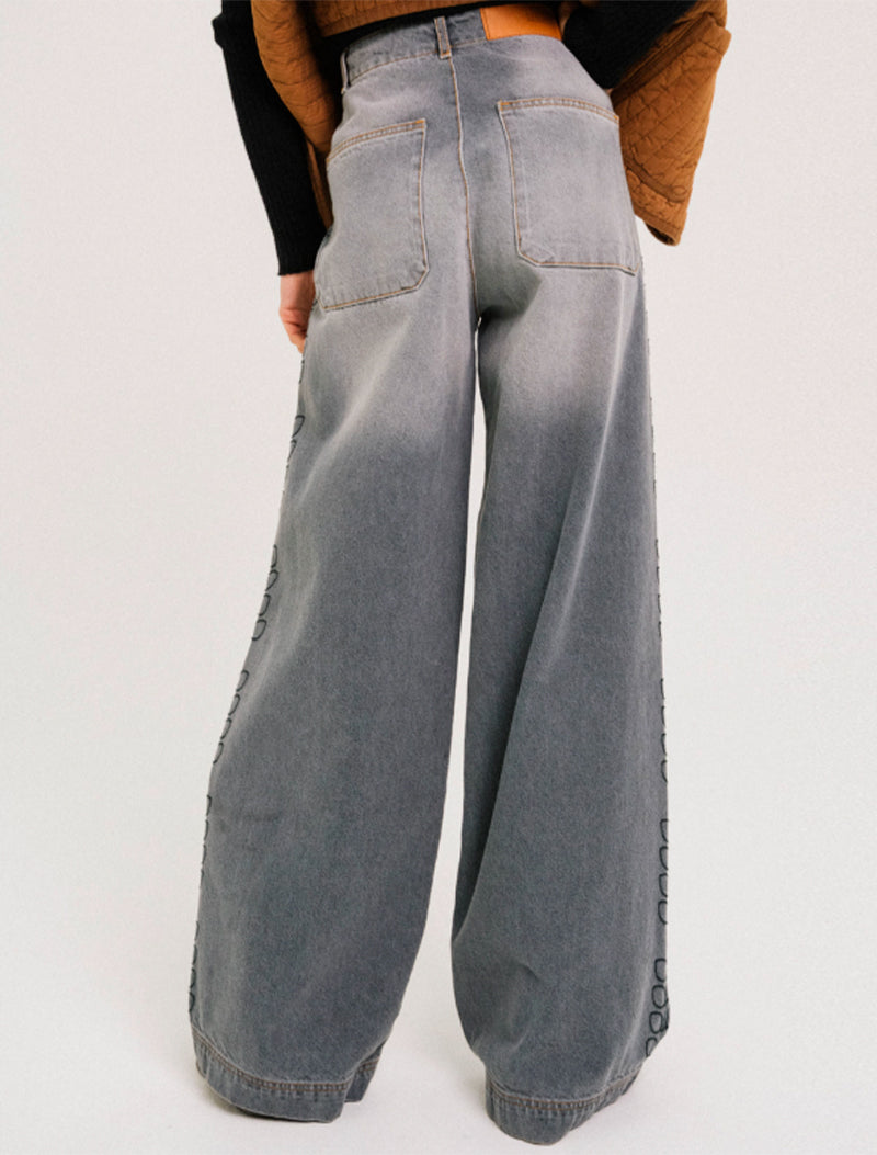 VAQUERO EDEL GRIS BORDADOS